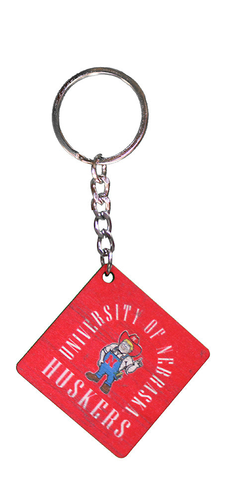 Nebraska Herbie Huskers Square Keychain