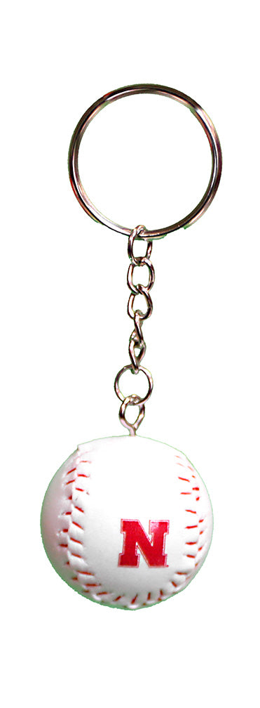 Nebraska Mini Baseball Keychain