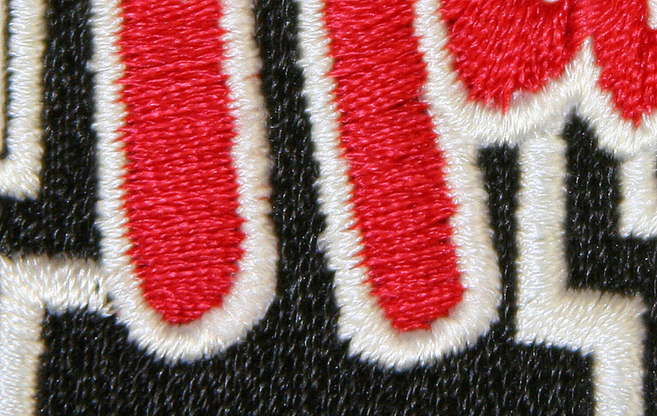 4 Inch Black N Huskers Patch S