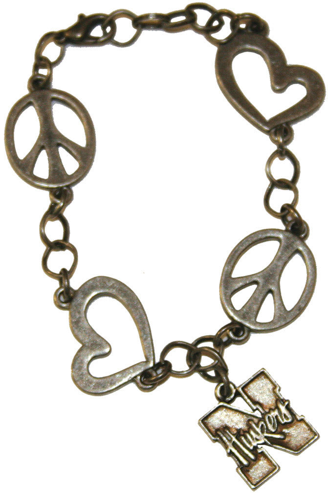 Peace, Love, Husker Bracelet