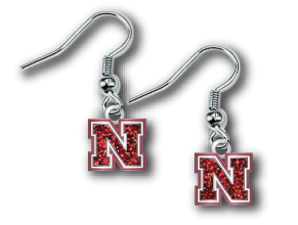 Glitter Dangle Nebraska Earrings
