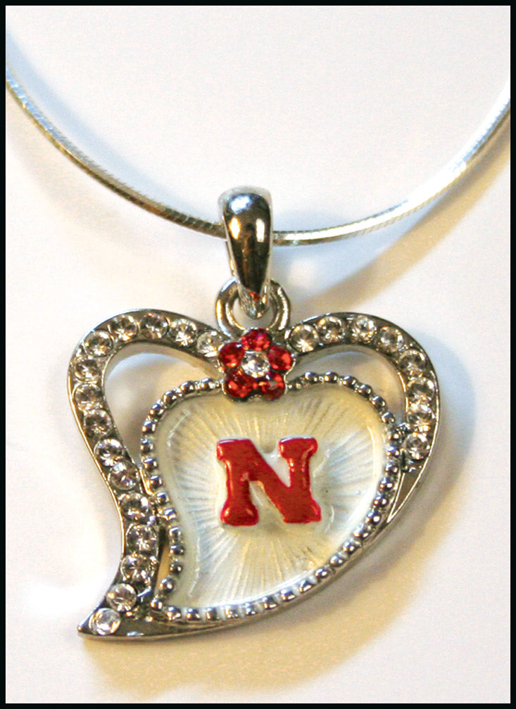 White Crystal Heart Pendant