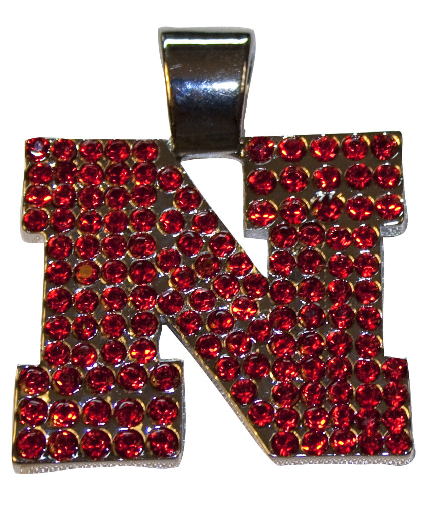 Red Crystal N Logo Pendant