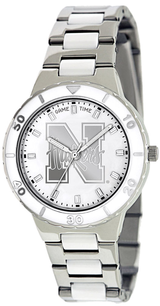 Nebraska Ladies Pearl Silver Watch