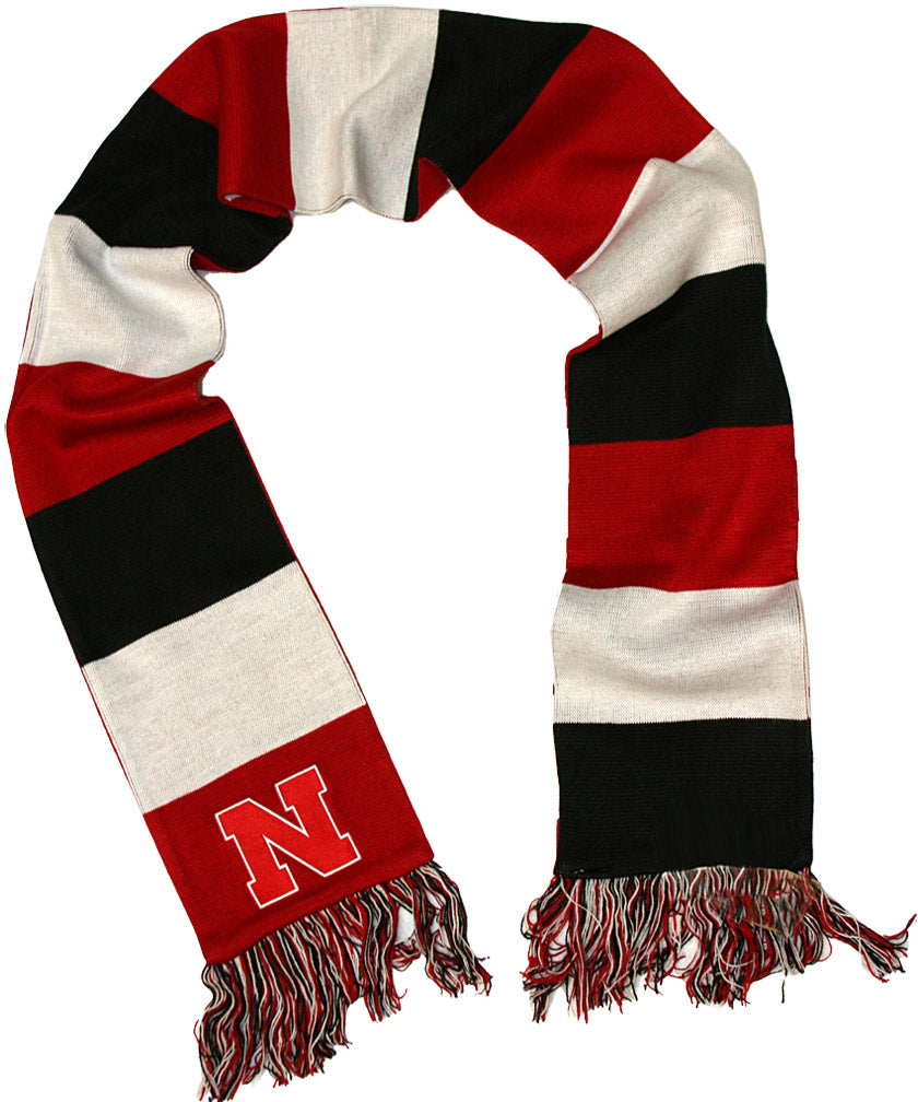 BLACK/WHITE/RED BAKER SCARF 47BND