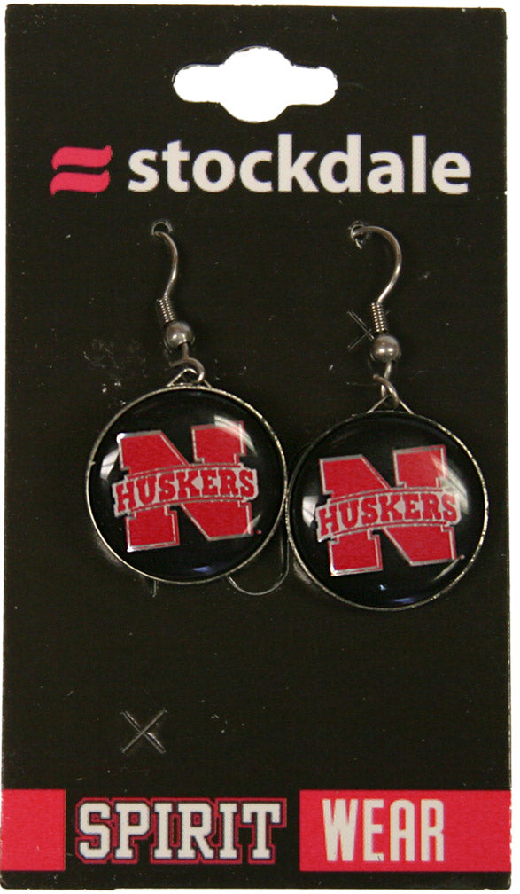 N Huskers Dangle Earrings