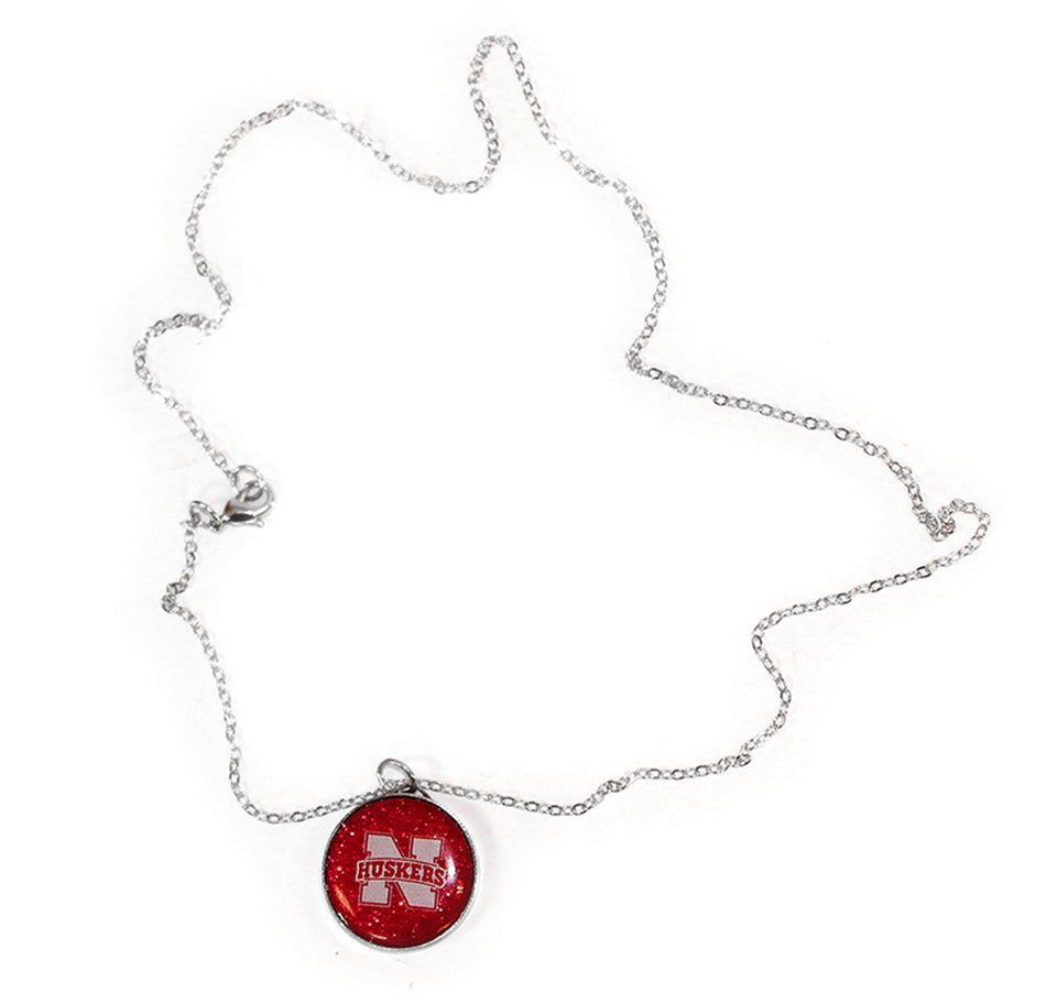 N Huskers Glitter Necklace