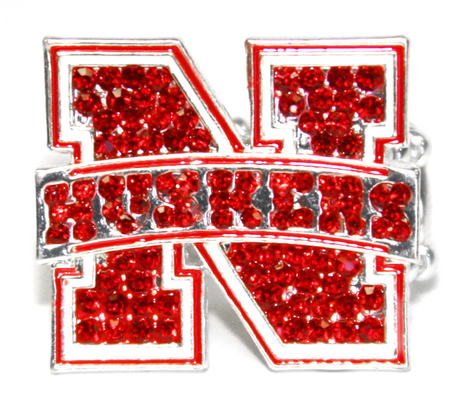 N 'HSKRS' JEWELED RING NEW LOGO