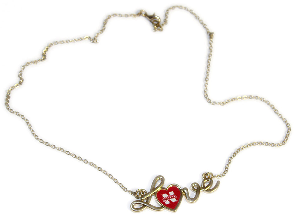 SILVER COLLEGE LOVE NECKLACE