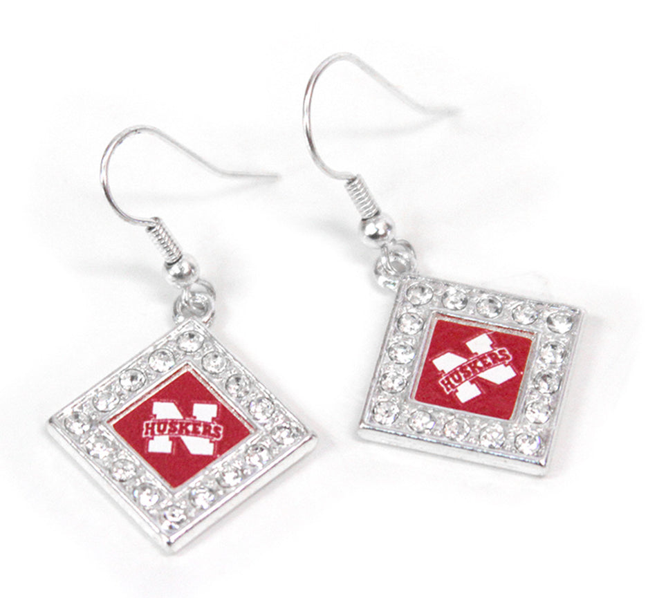 College Earrings - Crystal Diamond