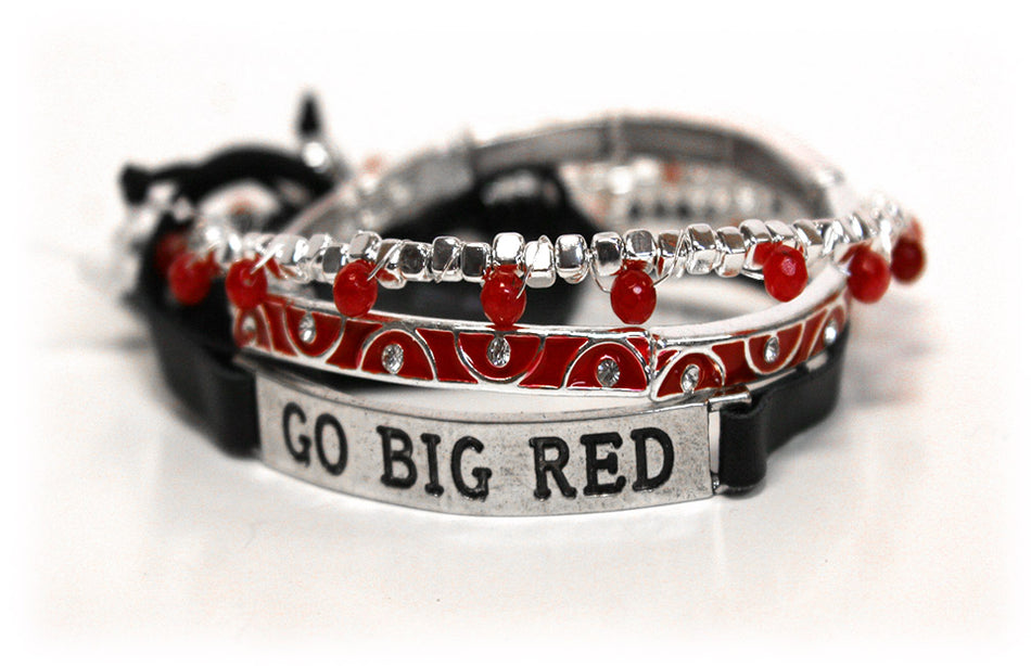 Go Big Red Trio Bracelet