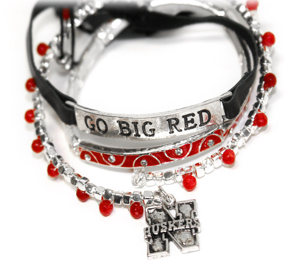 Go Big Red Trio Bracelet