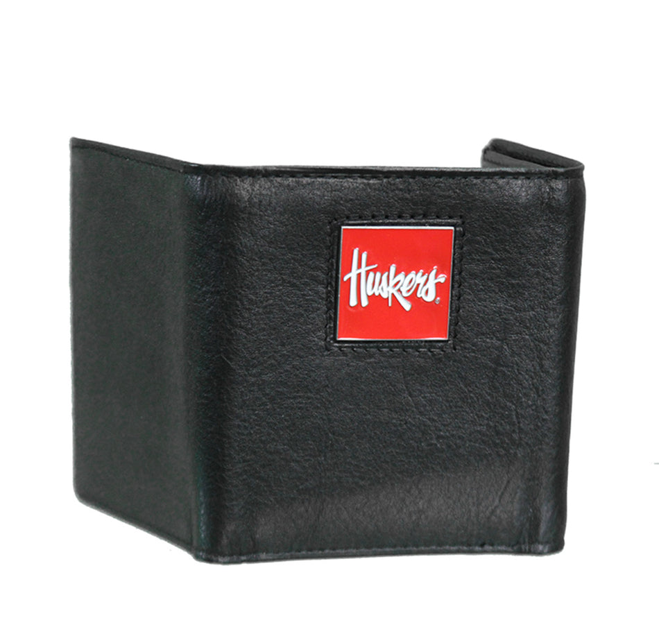 Husker Leather Tri-Fold Wallet