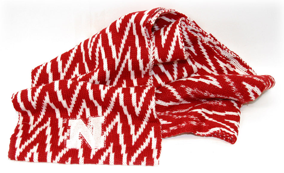 Husker Infinity Chevron Scarf