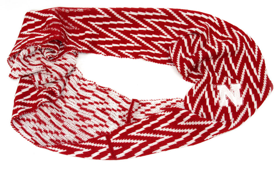 Husker Infinity Chevron Scarf