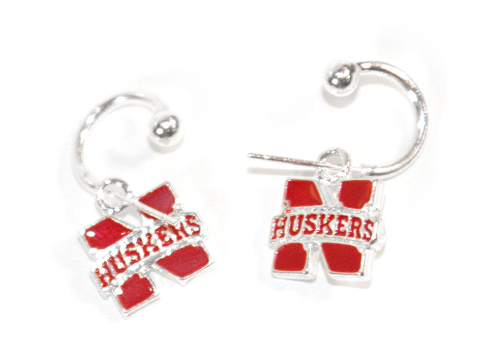 N Huskers Drop Earrings