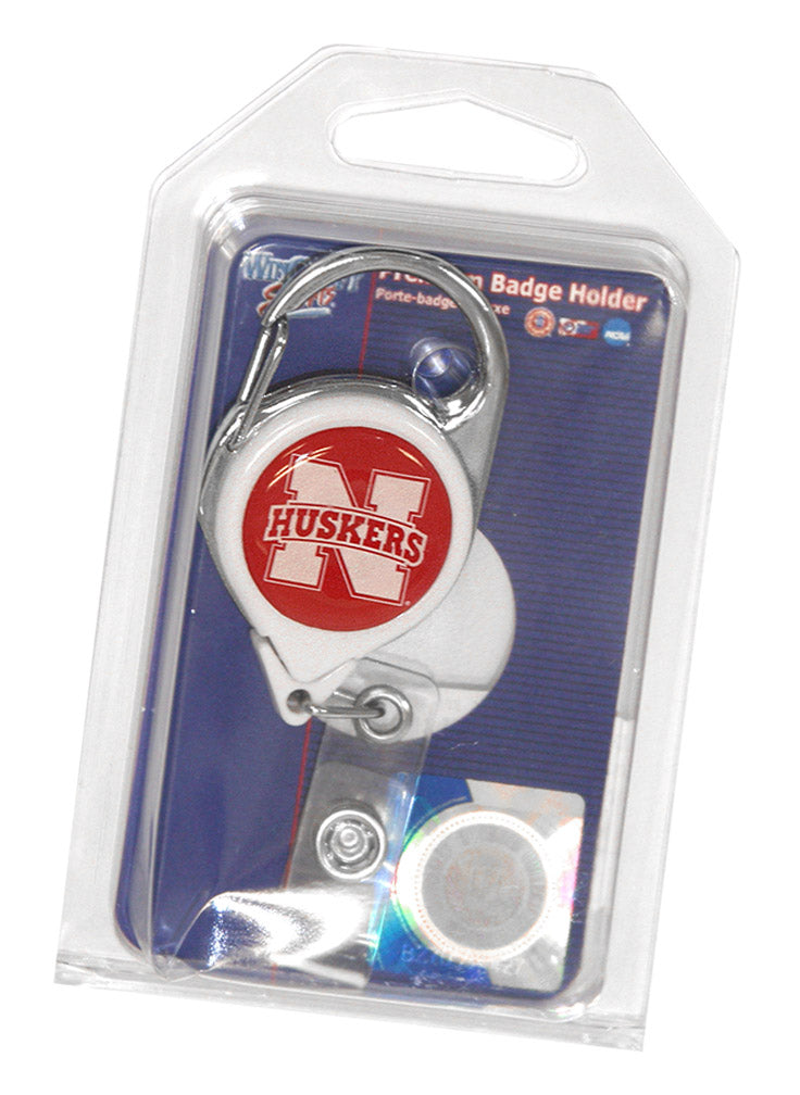 Nebraska N Huskers Badge Reel Clip