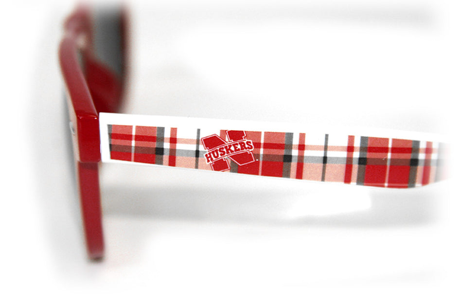 N Huskers Plaid Spirit Shades