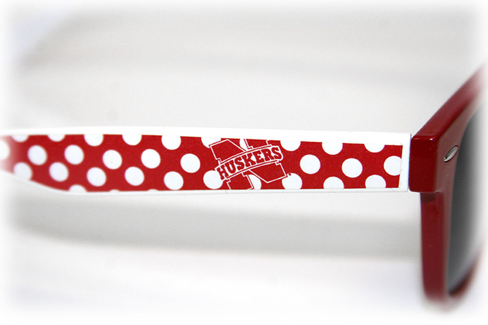 N Huskers Pokadot Spirit Shades
