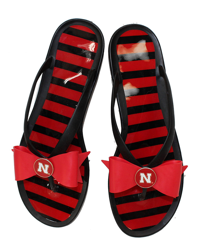 Husker Lily Bee Striped Summer Flops