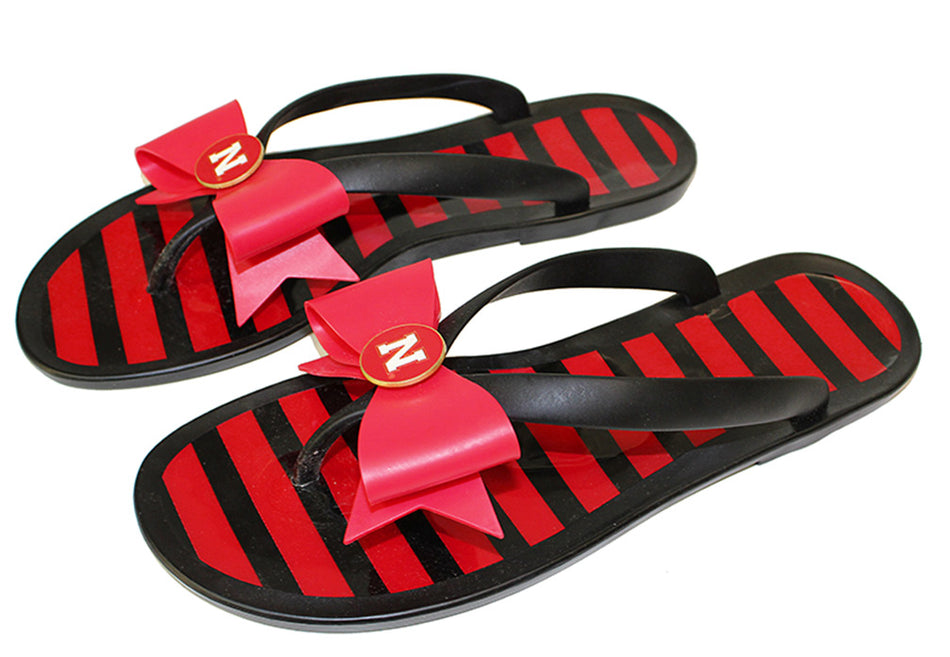 Husker Lily Bee Striped Summer Flops