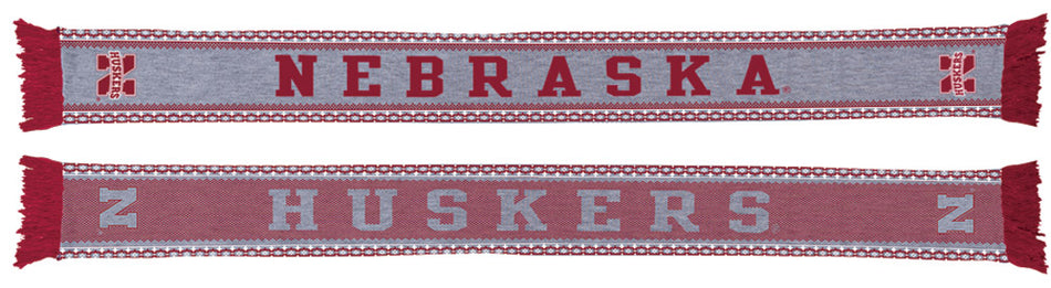 Adidas Nebraska  Huskers Jaquard Scarf