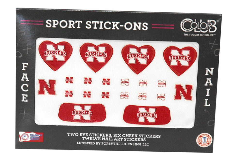 Nebraska Huskers Sport Stick-ons Combo