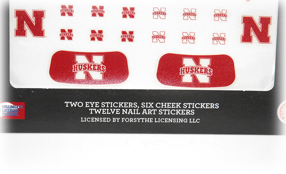 Nebraska Huskers Sport Stick-ons Combo