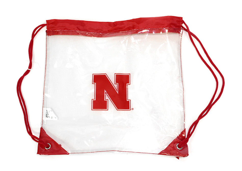 Husker Clear Draw Cord Backsack Bag