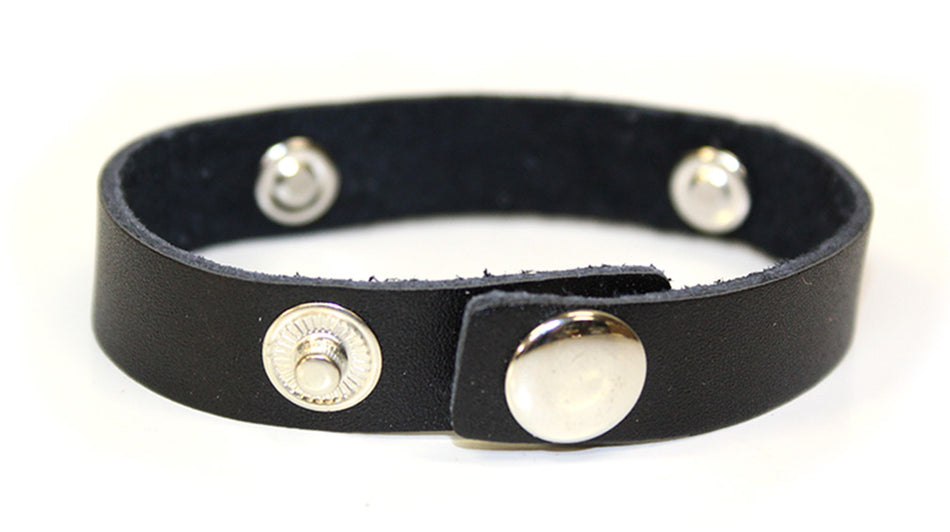 Huskers Riveted Leather Cuff Bracelet