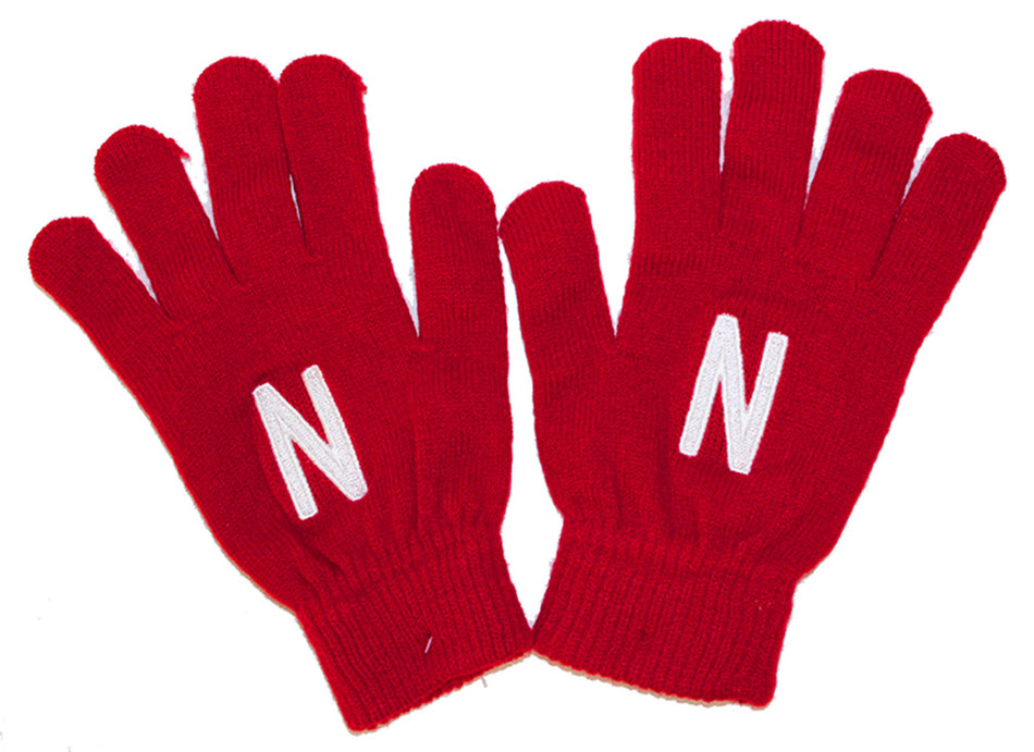 Nebraska Womens Knit Gloves