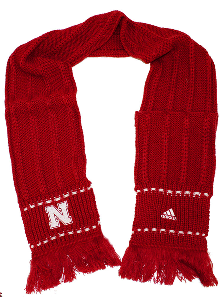 Adidas Nebraska Iron N Ladies Fringe Scarf
