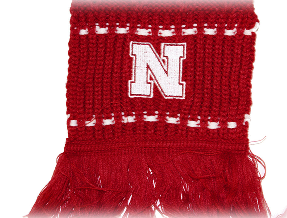 Adidas Nebraska Iron N Ladies Fringe Scarf