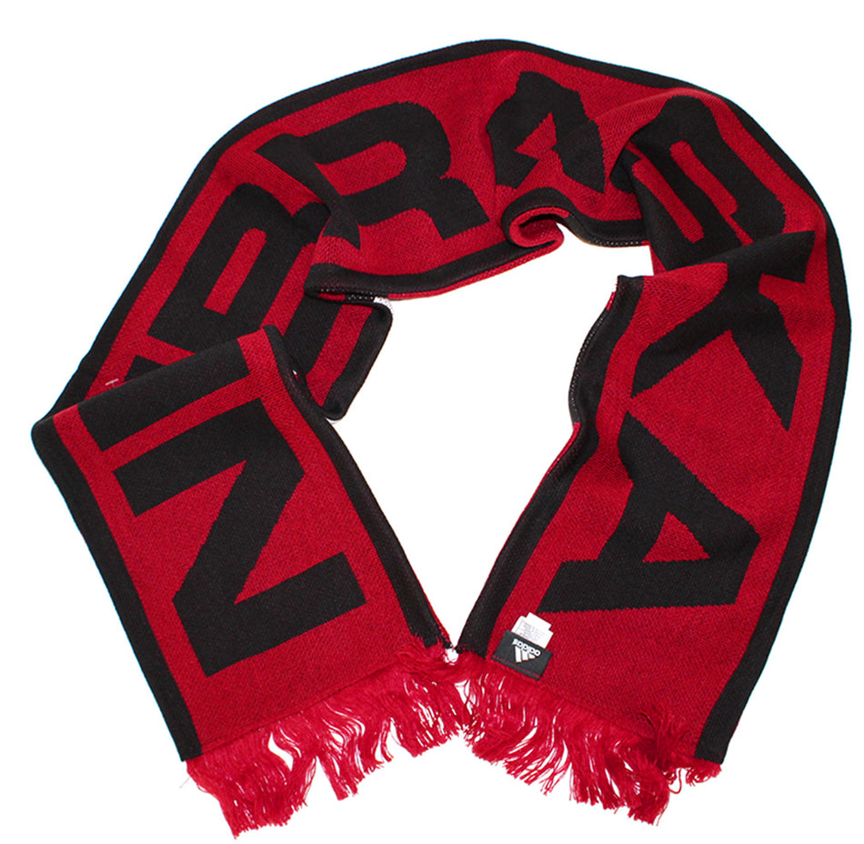 Adidas Nebraska Red Black White Jacquard Scarf