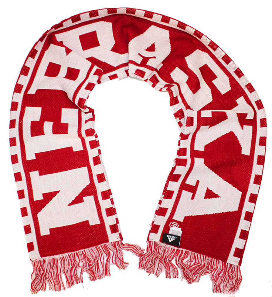 Adidas NebraskaScarlet N Cream Jacquard Scarf