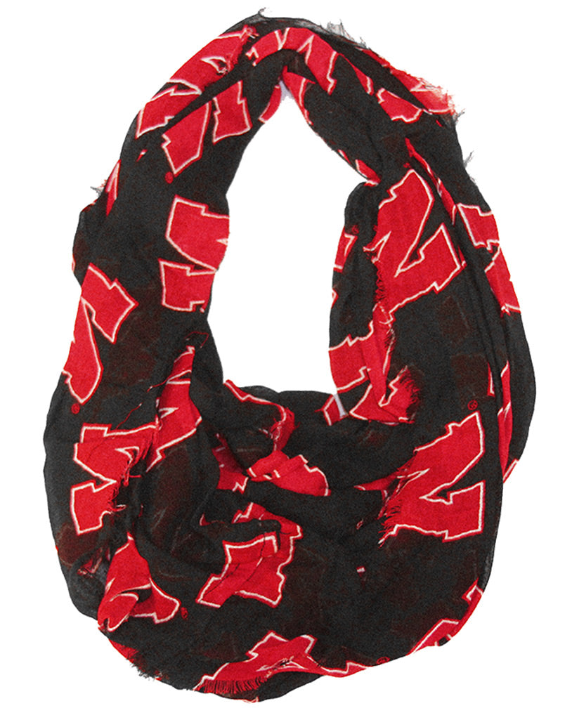 N Logo Black Infinity Scarf