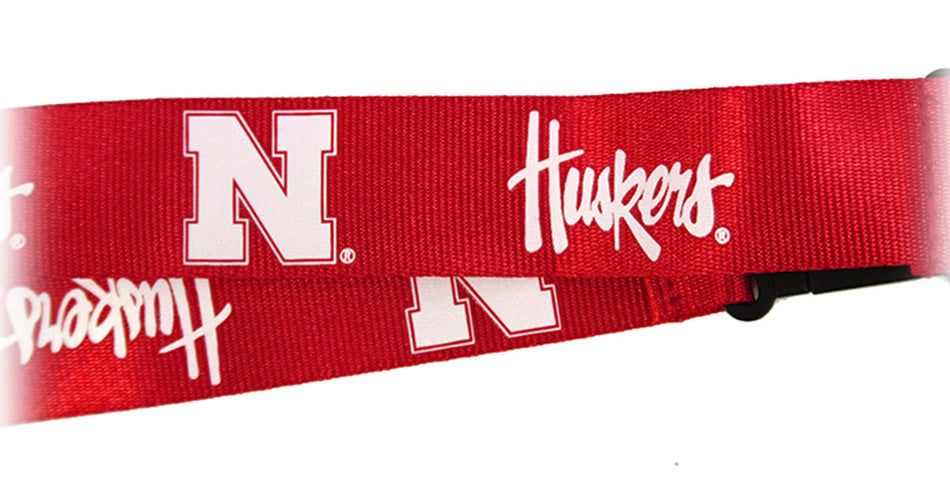 Huskers Red Lanyard Keychain