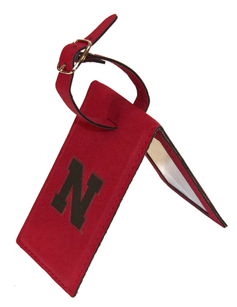 Nebraska Velour Luggage Tag ID