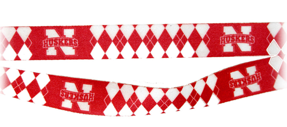 Nebraska Argyle Lanyard