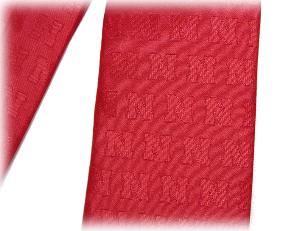 Nebraska Iron N Red Tonal Necktie