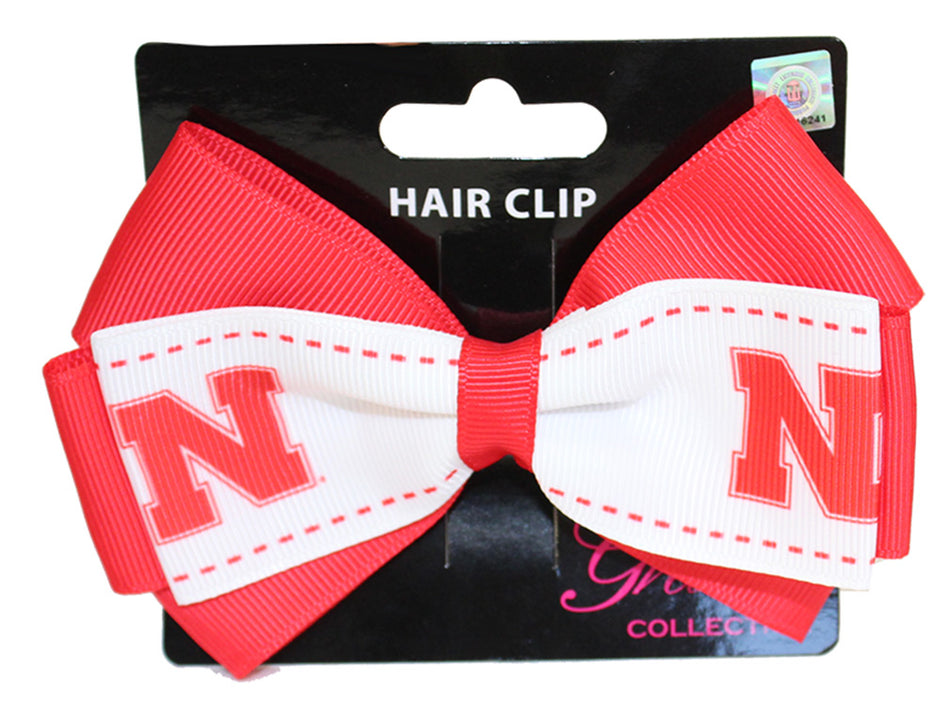 Two Tone Hair Clip Bow Aminco