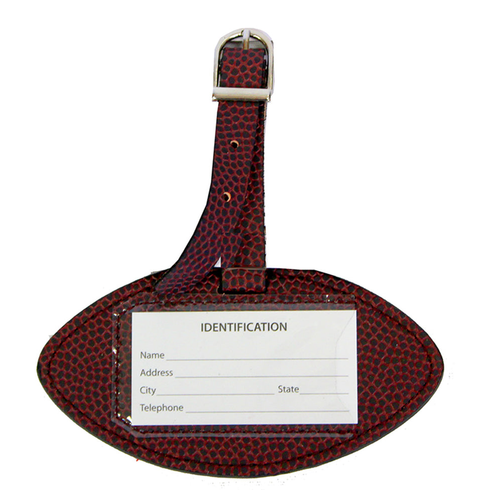 Nebraska Football Leather Grain Bag Tag