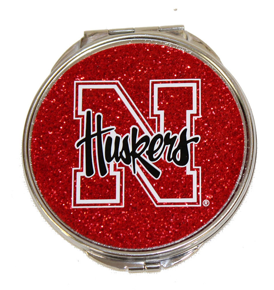 Husker Sparkle Compact Mirror