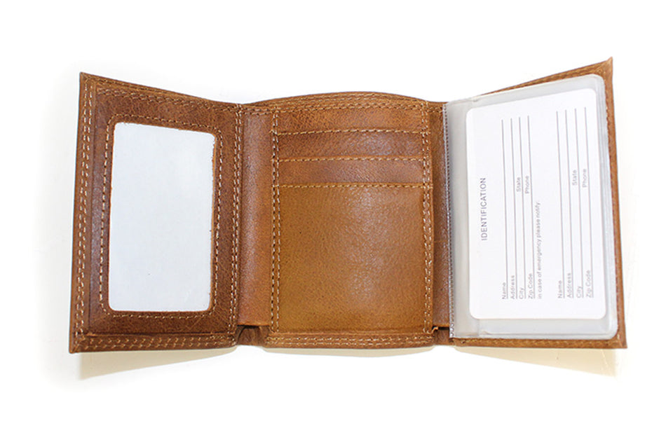 Husker N Tri-Fold Leather Wallet