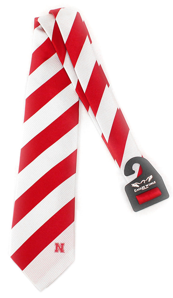 Red N White Stripe Regiment Tie