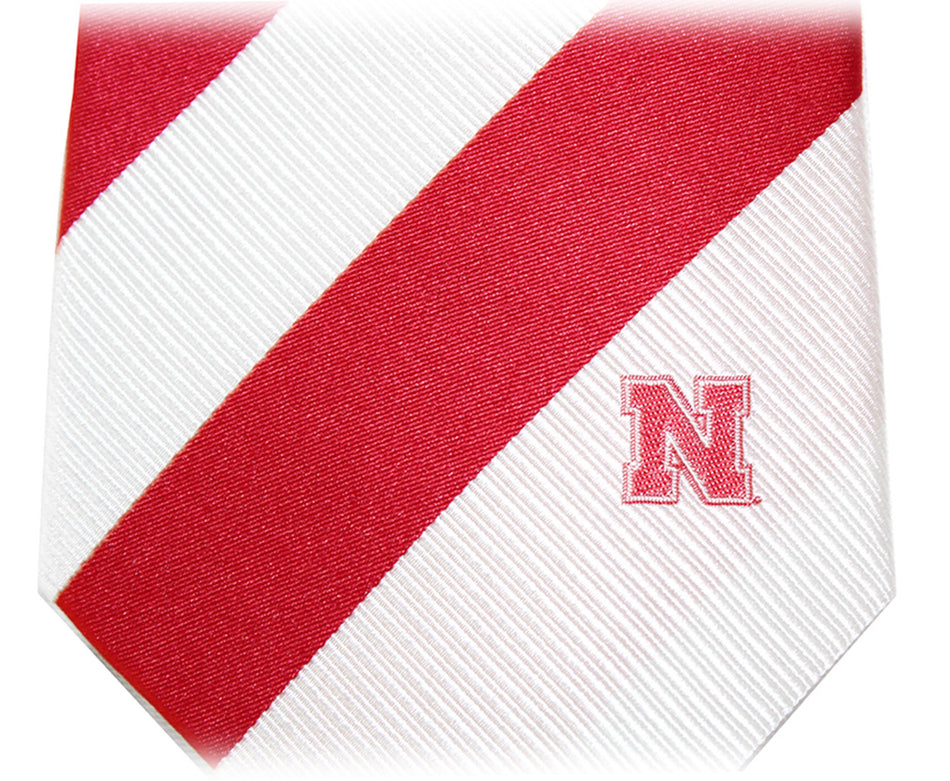 Red N White Stripe Regiment Tie