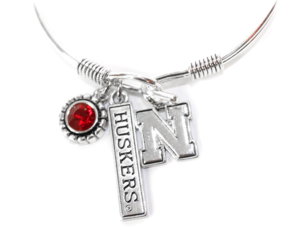 Nebraska Bangle N Charm Bracelet