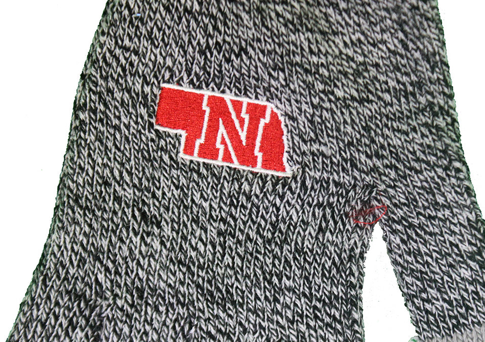 Nebraska Smoke Knit Gloves