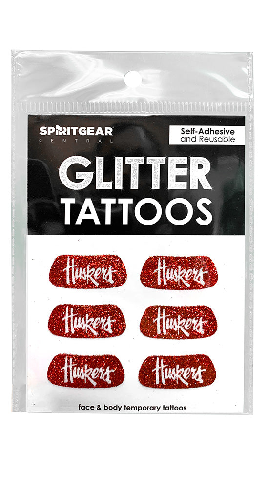 Huskers Script Glitter Eyeblacks Pack