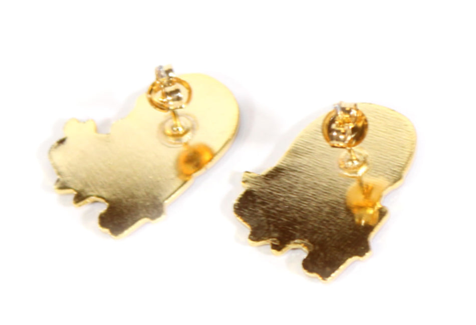 Huskers Helmet Gold Post Earrings